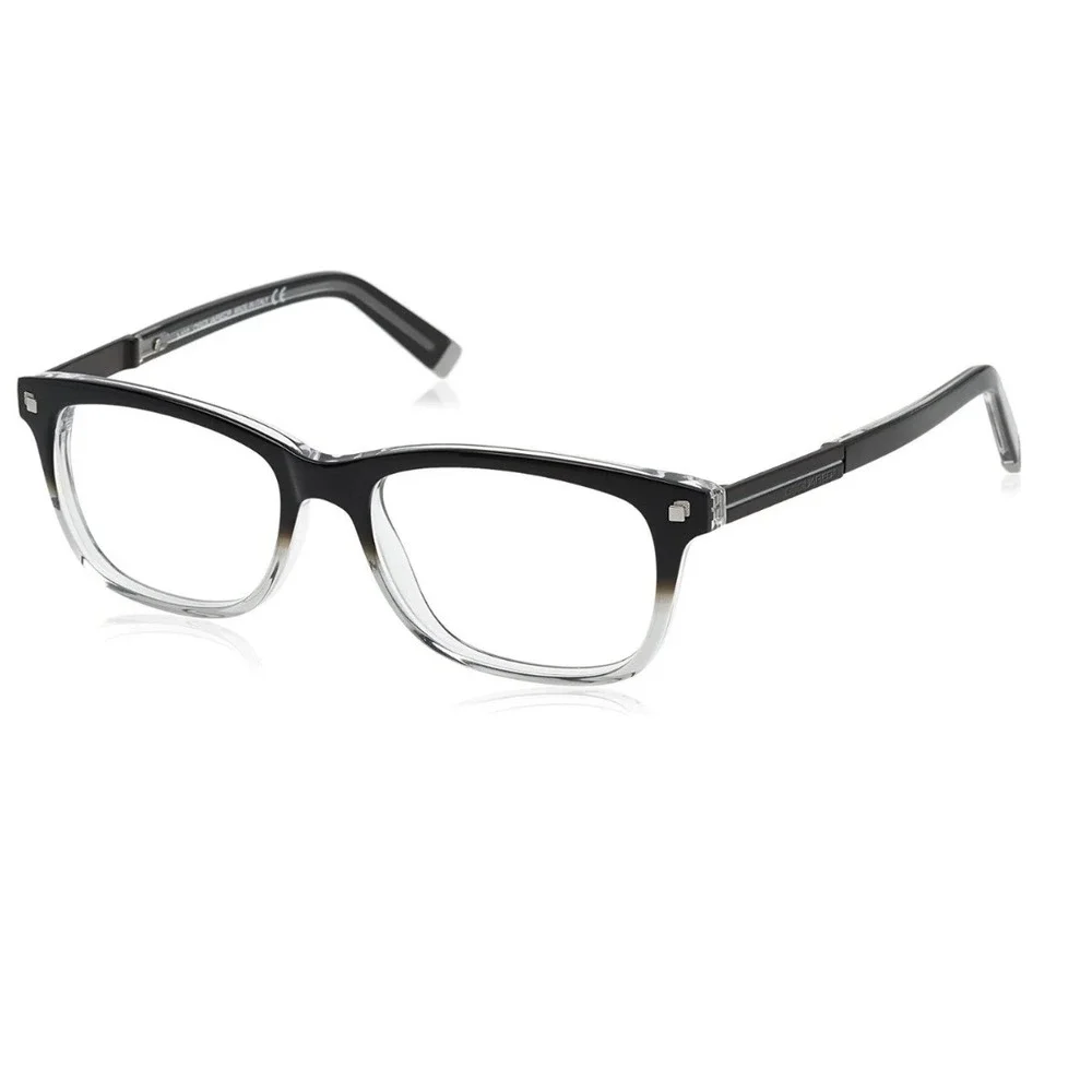 DSQUARED2 DQ 5052 005 Black Gradient Clear Rectangular Eyeglasses Made in Italy